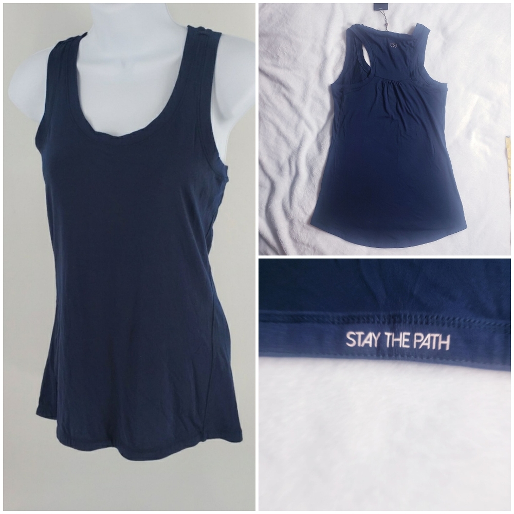 Calia NWT Core Jersey Tank Dark Ocean Sz S